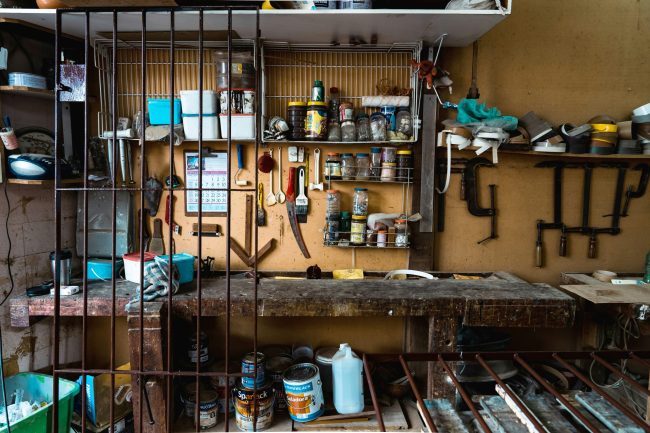 Cluttered workshop