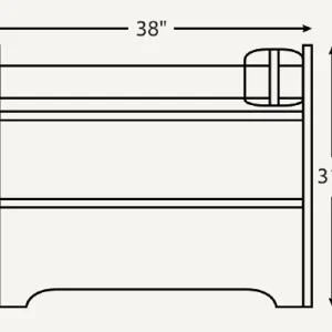 Amish Mission 36″ Bookcase* (Drawing)