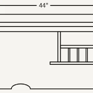 Amish Traditional 24″ Open Bookcase* (Drawing)