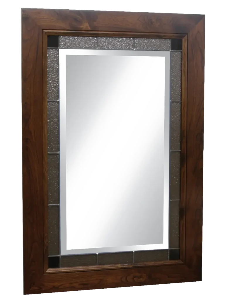 Amish Brooklyn Shaker Portrait Leaded Wall Mirror