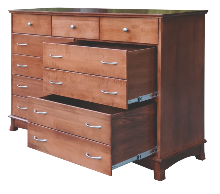 Amish Crescent Tall Dresser/Deep Drawers