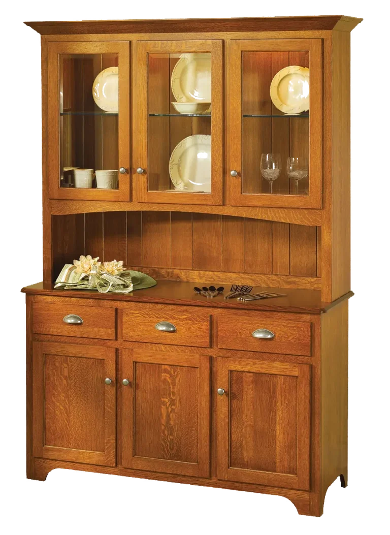 Amish Mary Ann 3 Door Hutch, Base Only