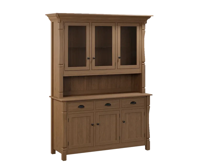Amish Ashville 3 Door Hutch, Base Only