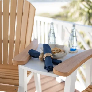 Vida High Back Aluminum+Sling Swivel Rocker Dining Chair by Berlin Gardens