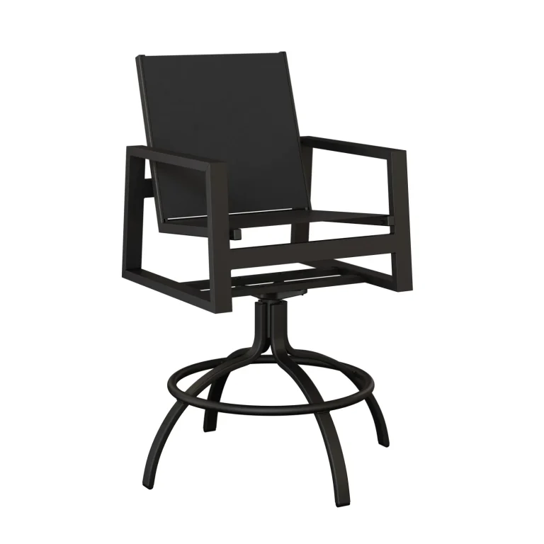 Vida Aluminum+Sling Swivel Bar Chair by Berlin Gardens
