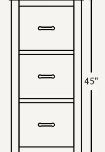 Amish Jacobsville 3dr. File Cabinet (Drawing)