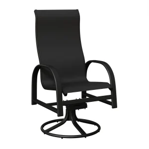 Murphy High Back Aluminum+Sling Swivel Rocker Dining Chair by Berlin Gardens