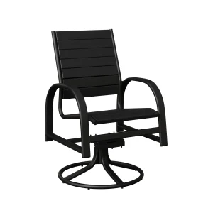 Murphy Aluminum+Poly Swivel Rocker Dining Chair by Berlin Gardens