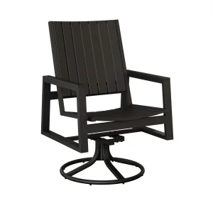 Vida Aluminum+Poly Swivel Rocker Dining Chair by Berlin Gardens