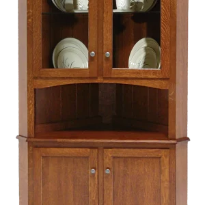 Amish Mary Ann 2 Door Corner Hutch, Base Only