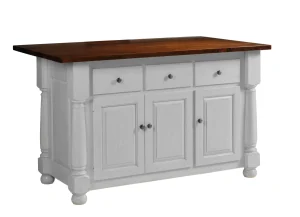 Amish Addison kitchen island top, a solid wood work surface for the island base.