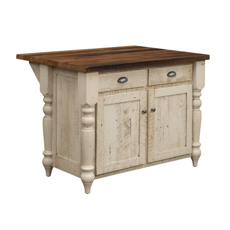 Amish Farmhouse Solid Hardwood Kitchen Island