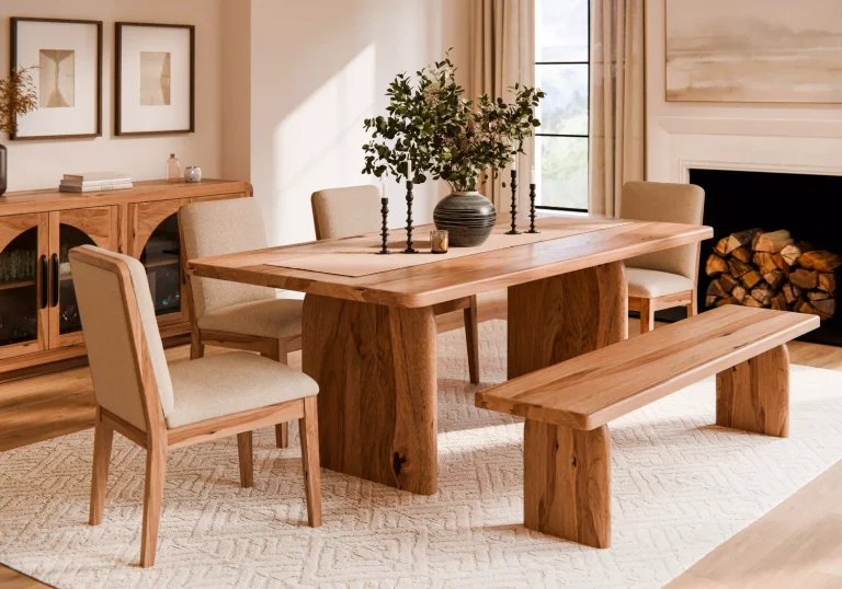 Amish Durham Trestle Solid Hardwood Dining Table