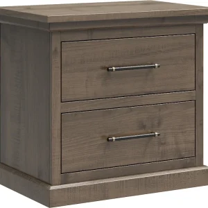 Amish Santorini Solid Hardwood Bedroom 2-Drawer Nightstand