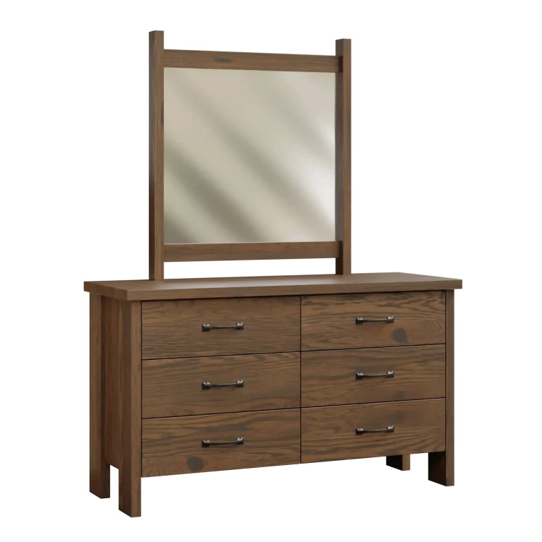Amish Cheyenne Solid Hardwood Bedroom 6-Drawer Dresser Only