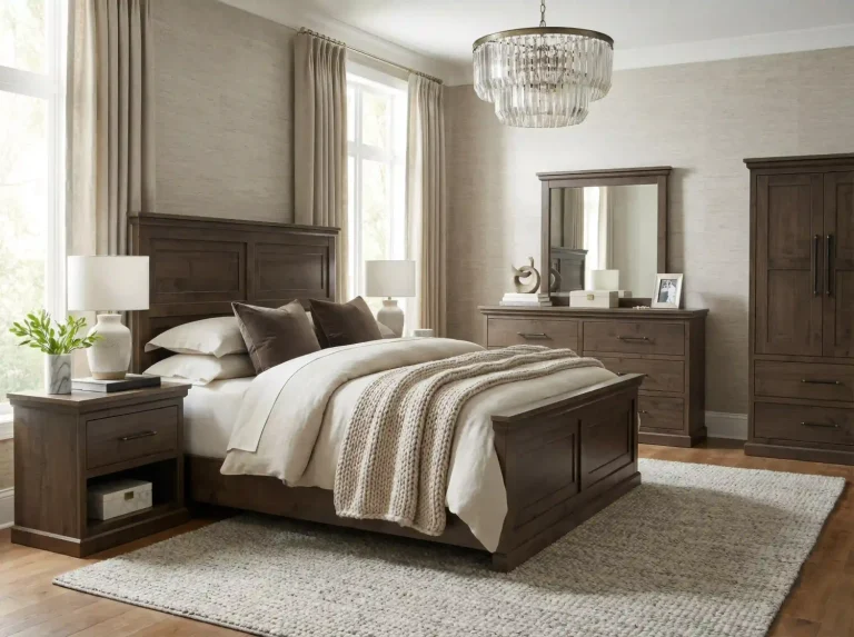Amish Santorini Solid Hardwood Bedroom Bed