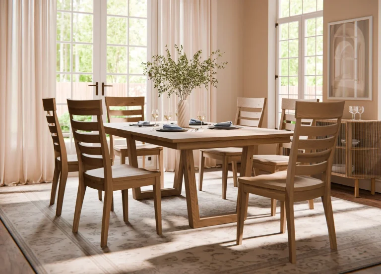 Amish Lindsey Trestle Solid Hardwood Dining Table