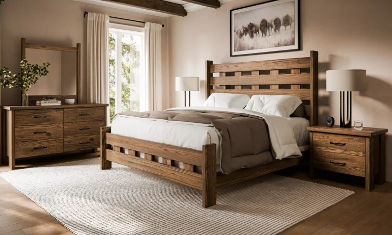 Amish Cheyenne Solid Hardwood Bedroom Bed