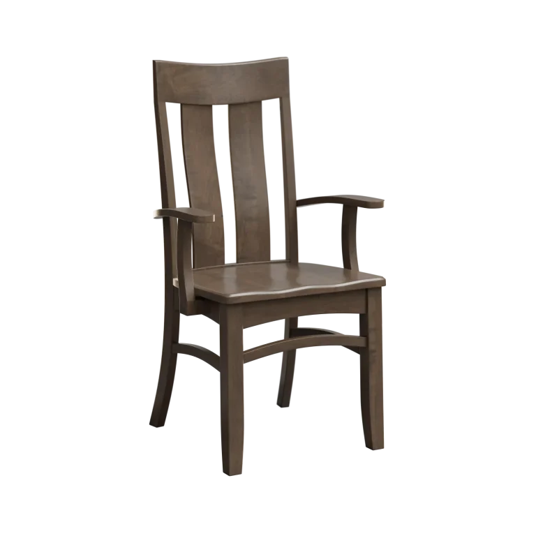 Amish Ashley Solid Hardwood Dining Arm Chair