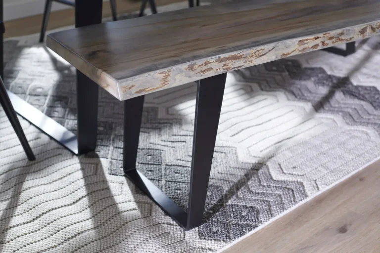 Amish Ashford Live Edge Solid Hardwood Dining Bench