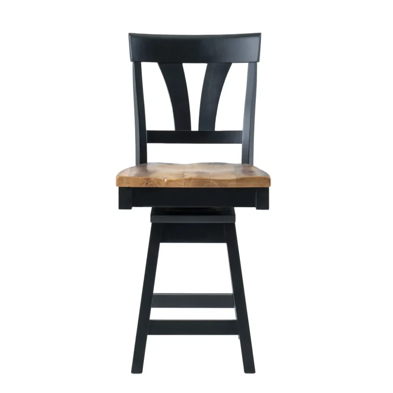 Amish Kimberley Solid Hardwood Counter Swivel Dining Side Chair