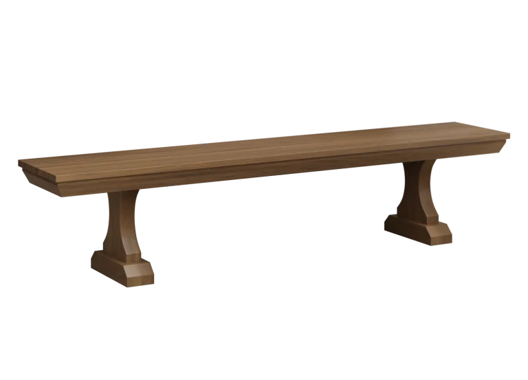 Amish Santorini Solid Hardwood Dining Bench