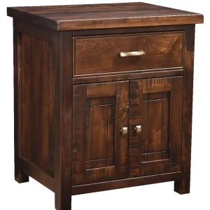 Amish Timbermill 1 Drawer, 2 Door Nightstand