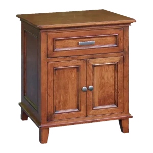 Amish Brooklyn Nightstand with 1 Drawer, 2 Doors