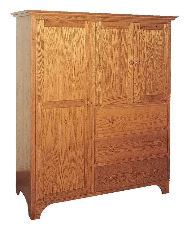 Amish Shaker Chifferobe with 5 Shelves