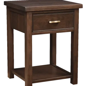 Amish Timbermill 1 Drawer Open Nightstand