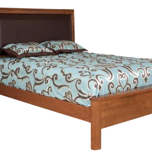 Amish Meridian Leather Panel Bed