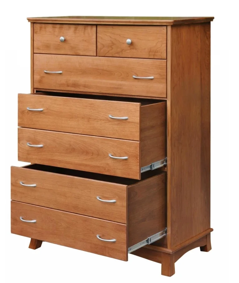 Amish Crescent 5 Drawer Chest/Deep Drawers