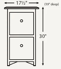 Amish Economy Two-Drawer File Cabinet