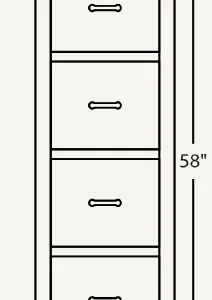 Amish Jacobsville 4dr. File Cabinet (Drawing)
