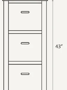 Amish Mission Three-Drawer File Cabinet