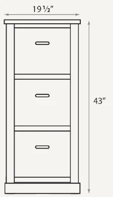 Amish Traditional Three-Drawer File Cabinet