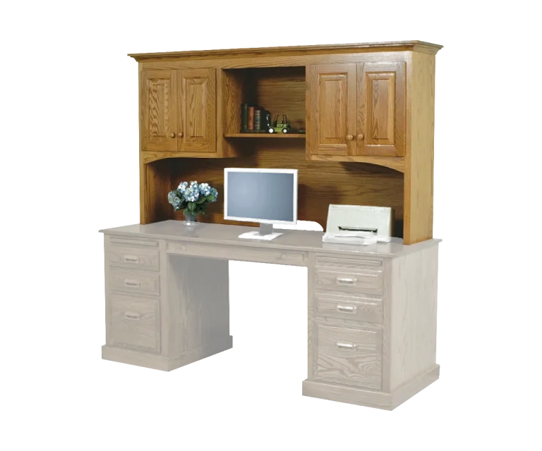 Amish Traditional Hutch for 72″ Desk (Drawing)