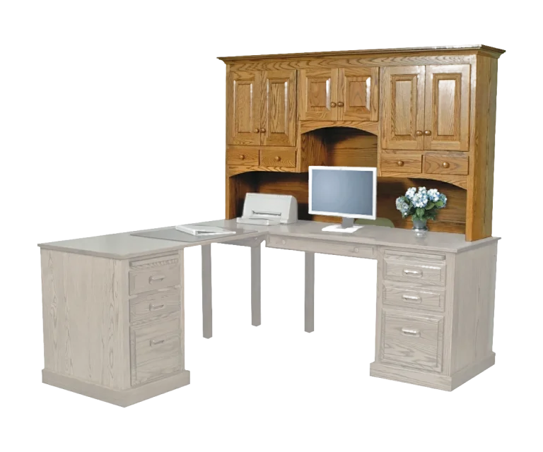 Amish Traditional Hutch for 72″ Desk (Drawing)