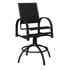 Murphy Aluminum+Poly Swivel Bar Chair by Berlin Gardens