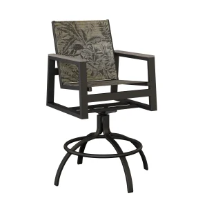Vida Aluminum+Sling Swivel Bar Chair by Berlin Gardens