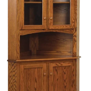 Amish Shaker 2 Door Corner Hutch, Top Only