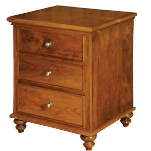 Amish Duchess Nightstand with 3 Drawers