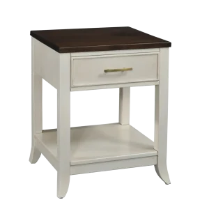 Amish Kingston Nightstand with 1 Drawer, open