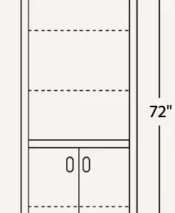 Amish Mission 24″ Bookcase (Drawing)