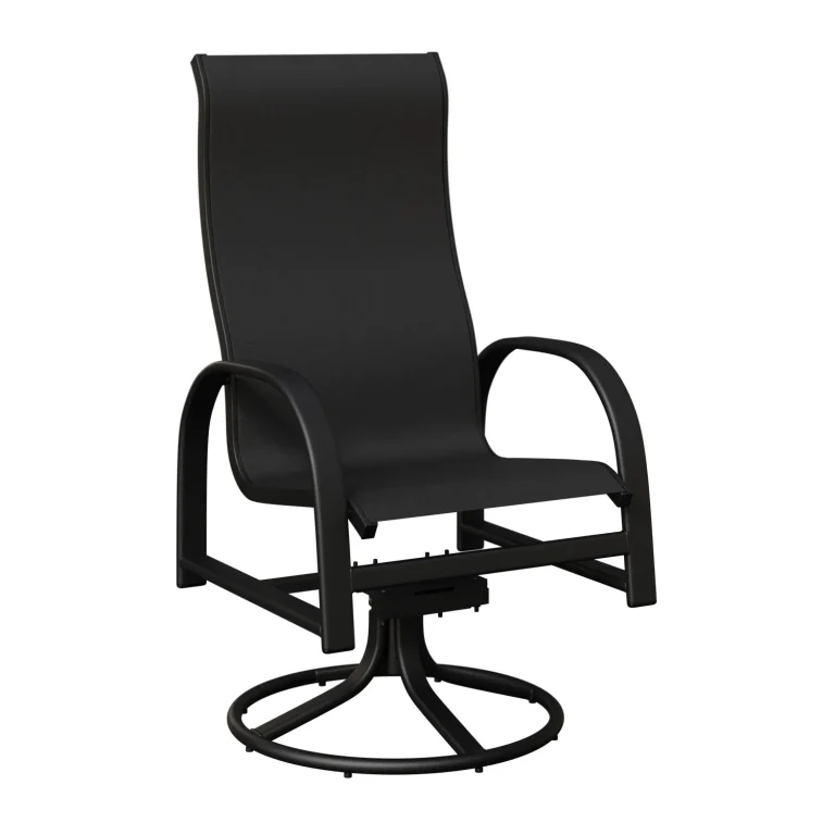 Murphy High Back Aluminum+Sling Swivel Rocker Dining Chair by Berlin Gardens