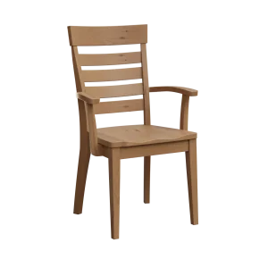 Amish Parma Solid Hardwood Dining Arm Chair