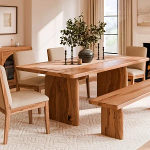 Amish Durham Trestle Solid Hardwood Dining Table
