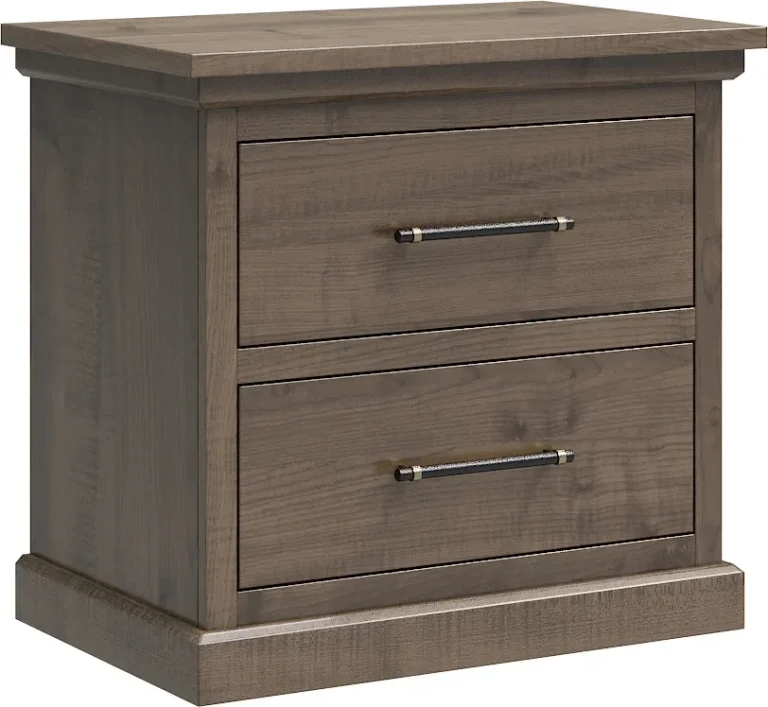 Amish Santorini Solid Hardwood Bedroom 2-Drawer Nightstand