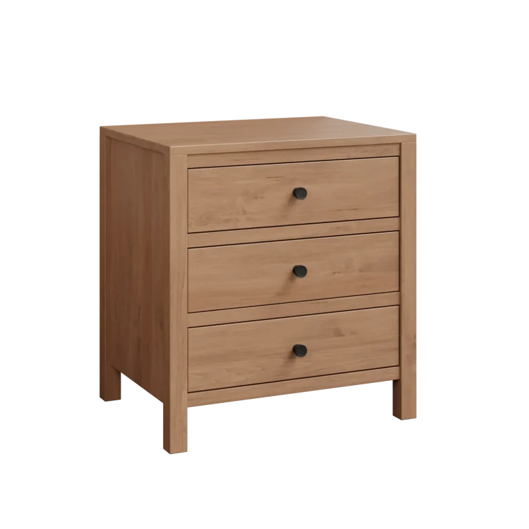 Amish Amanda Solid Hardwood Bedroom 3-Drawer Nightstand