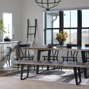 Amish Ashford Live Edge Solid Hardwood Dining Table